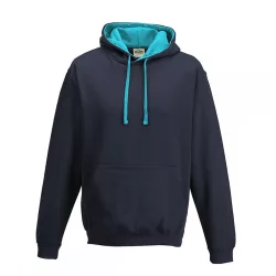 AWJH003-Hanorac-cu-gluga-unisex-VARSITY-HOODIE-Oxford-Navy/Hawaiian-Blue