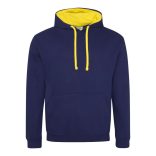 AWJH003 - Hanorac cu gluga - unisex - VARSITY HOODIE [Oxford Navy/Sun Yellow]