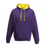 AWJH003-Hanorac-cu-gluga-unisex-VARSITY-HOODIE-Purple/Sun-Yellow
