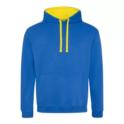   AWJH003 - Hanorac cu gluga - unisex - VARSITY HOODIE [Royal Blue/Sun Yellow]