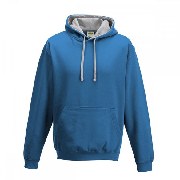 AWJH003-Hanorac-cu-gluga-unisex-VARSITY-HOODIE-Sapphire-Blue/Heather-Grey