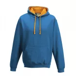 AWJH003-Hanorac-cu-gluga-unisex-VARSITY-HOODIE-Sapphire-Blue/Orange-Crush