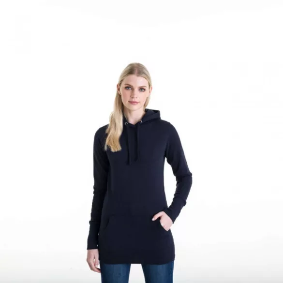 AWJH005-Hanorac-cu-gluga-dama-GIRLIE-LONGLINE-HOODIE-Jet-Black