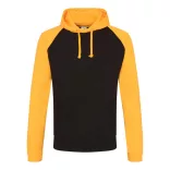 AWJH009 - Hanorac cu gluga - unisex - BASEBALL HOODIE [Jet Black/Gold]