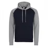 AWJH009-Hanorac-cu-gluga-unisex-BASEBALL-HOODIE-Oxford-Navy/Heather-Grey