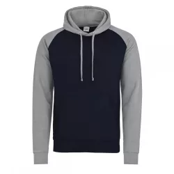 AWJH009-Hanorac-cu-gluga-unisex-BASEBALL-HOODIE-Oxford-Navy/Heather-Grey