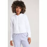 AWJH016 - Hanorac cu gluga - de dama - GIRLIE CROPPED HOODIE [Arctic White]