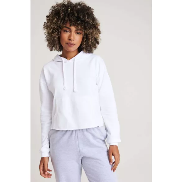 AWJH016 - Hanorac cu gluga - de dama - GIRLIE CROPPED HOODIE [Arctic White]