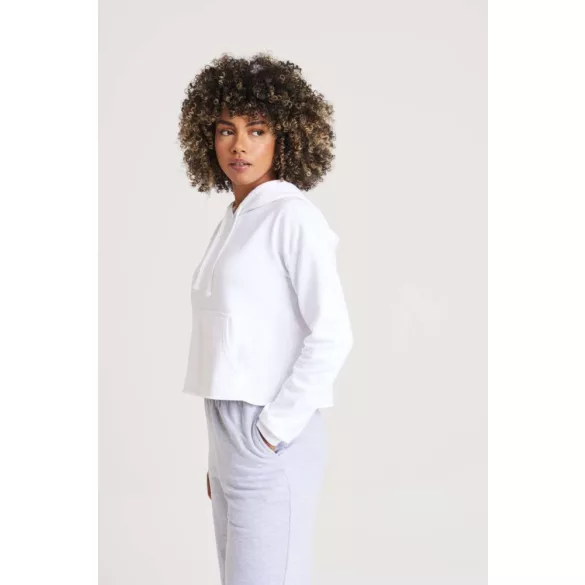 AWJH016 - Hanorac cu gluga - de dama - GIRLIE CROPPED HOODIE [Arctic White]