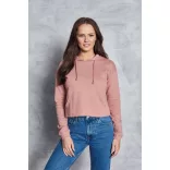 AWJH016 - Hanorac cu gluga - de dama - GIRLIE CROPPED HOODIE [Dusty Pink]
