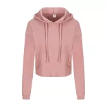 AWJH016 - Hanorac cu gluga - de dama - GIRLIE CROPPED HOODIE [Dusty Pink]