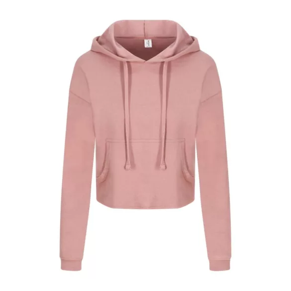 AWJH016 - Hanorac cu gluga - de dama - GIRLIE CROPPED HOODIE [Dusty Pink]