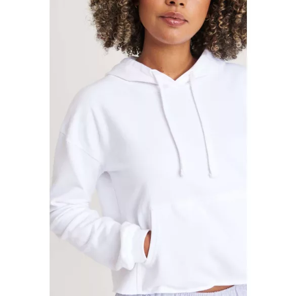 AWJH016 - Hanorac cu gluga - de dama - GIRLIE CROPPED HOODIE [Dusty Pink]