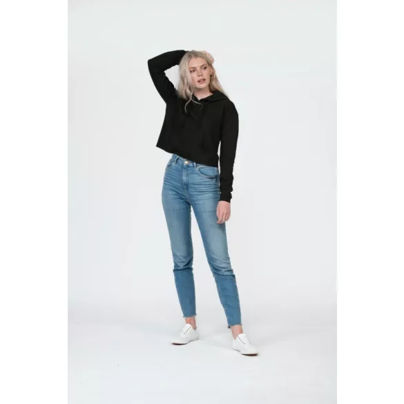 AWJH016-Hanorac-cu-gluga-de-dama-GIRLIE-CROPPED-HOODIE-Jet-Black