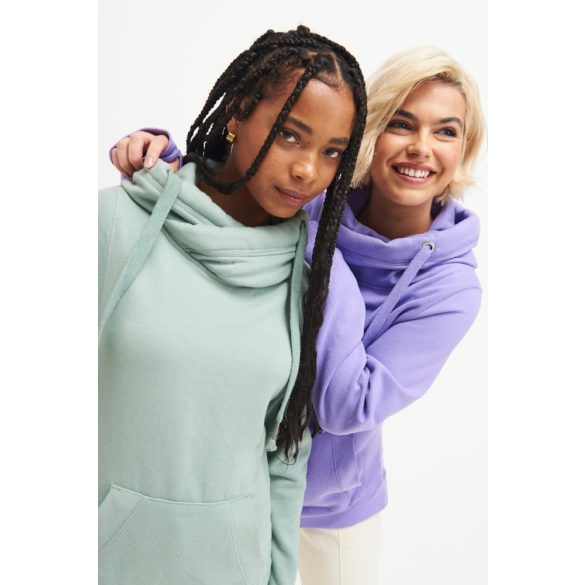 AWJH021-Hanorac-cu-gluga-unisex-CROSS-NECK-HOODIE-Heather-Grey