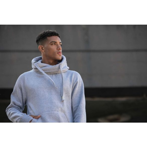 AWJH021-Hanorac-cu-gluga-unisex-CROSS-NECK-HOODIE-Jet-Black