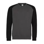 AWJH033-Hanorac-cu-gluga-unisex-BASEBALL-SWEAT-Charcoal-Grey/Jet-Black