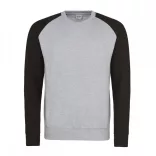 AWJH033-Hanorac-cu-gluga-unisex-BASEBALL-SWEAT-Heather-Grey/Jet-Black