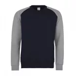 AWJH033-Hanorac-cu-gluga-unisex-BASEBALL-SWEAT-Oxford-Navy/Heather-Gre