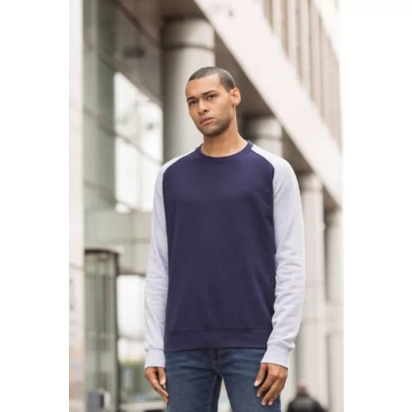AWJH033-Hanorac-cu-gluga-unisex-BASEBALL-SWEAT-Oxford-Navy/Heather-Gre