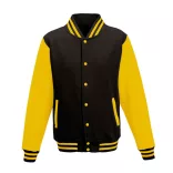 AWJH043 - Jacheta de barbat All We Do is VARSITY [Jet Black/Sun Yellow]