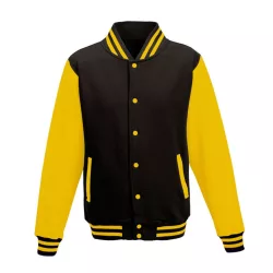   AWJH043 - Jacheta de barbat All We Do is VARSITY [Jet Black/Sun Yellow]
