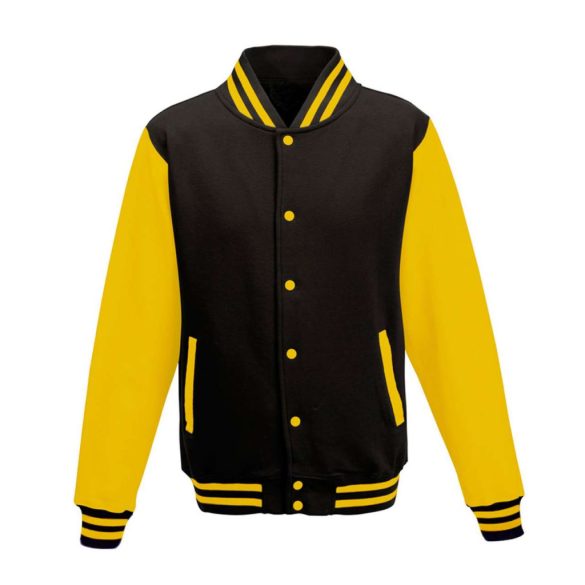 AWJH043 - Jacheta de barbat All We Do is VARSITY [Jet Black/Sun Yellow]