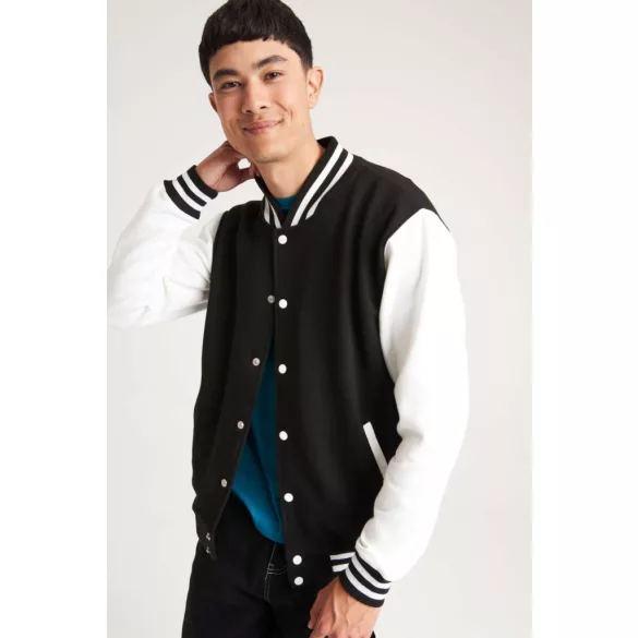 AWJH043 - Jacheta de barbat All We Do is VARSITY [Jet Black/Charcoal]