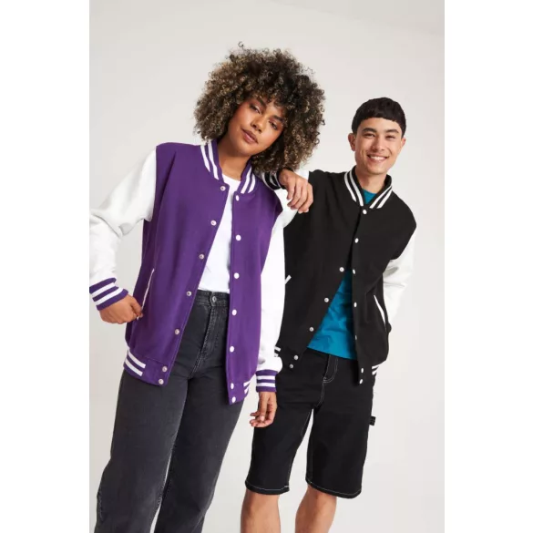 AWJH043 - Jacheta de barbat All We Do is VARSITY [Jet Black/Charcoal]