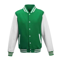   AWJH043 - Jacheta de barbat All We Do is VARSITY [Kelly Green/Arctic White]