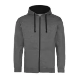 AWJH053 - Hanorac cu gluga - unisex - VARSITY ZOODIE [Charcoal Grey/Jet Black]