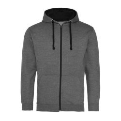   AWJH053 - Hanorac cu gluga - unisex - VARSITY ZOODIE [Charcoal Grey/Jet Black]