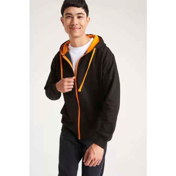 AWJH053 - Hanorac cu gluga - unisex - VARSITY ZOODIE [Charcoal Grey/Jet Black]