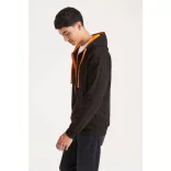 AWJH053 - Hanorac cu gluga - unisex - VARSITY ZOODIE [Charcoal Grey/Jet Black]