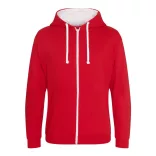 AWJH053 - Hanorac cu gluga - unisex - VARSITY ZOODIE [Fire Red/Jet Black]
