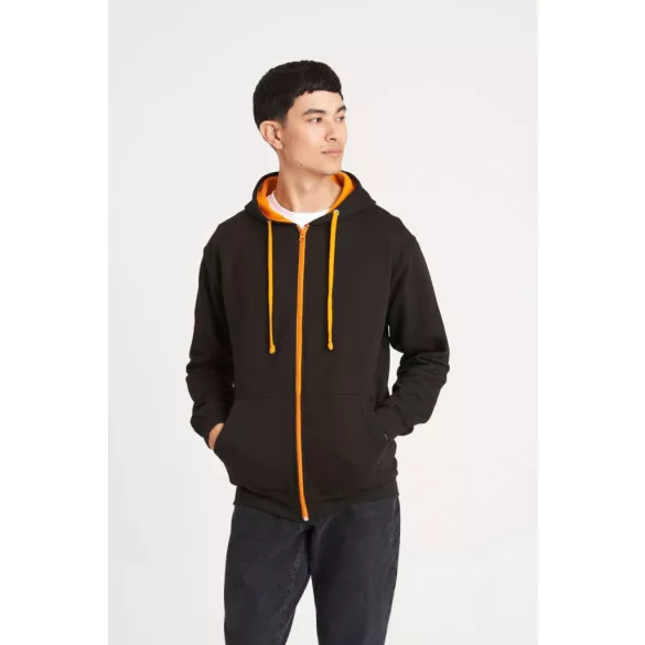 AWJH053 - Hanorac cu gluga - unisex - VARSITY ZOODIE [Fire Red/Jet Black]