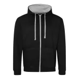 AWJH053 - Hanorac cu gluga - unisex - VARSITY ZOODIE [Heather Grey/French Navy]