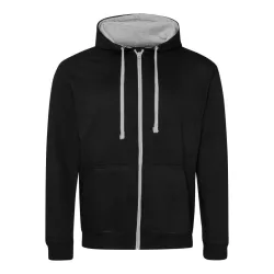   AWJH053 - Hanorac cu gluga - unisex - VARSITY ZOODIE [Heather Grey/French Navy]
