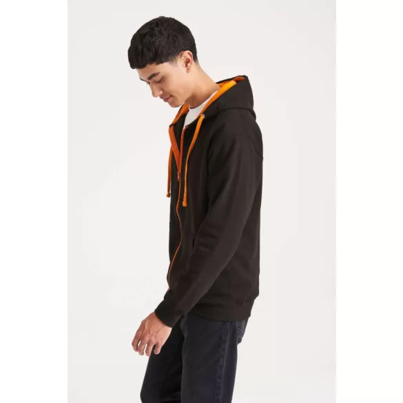 AWJH053 - Hanorac cu gluga - unisex - VARSITY ZOODIE [Jet Black/Fire Red]