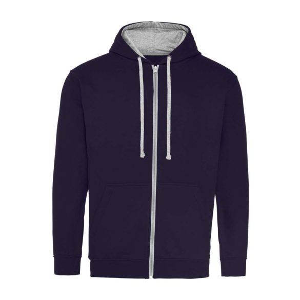 AWJH053 - Hanorac cu gluga - unisex - VARSITY ZOODIE [New French Navy/Heather Grey]