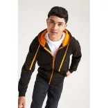AWJH053 - Hanorac cu gluga - unisex - VARSITY ZOODIE [New French Navy/Sky Blue]
