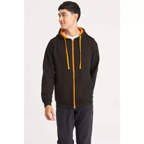 AWJH053 - Hanorac cu gluga - unisex - VARSITY ZOODIE [New French Navy/Sky Blue]