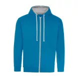 AWJH053 - Hanorac cu gluga - unisex - VARSITY ZOODIE [Sapphire Blue/Heather Grey]