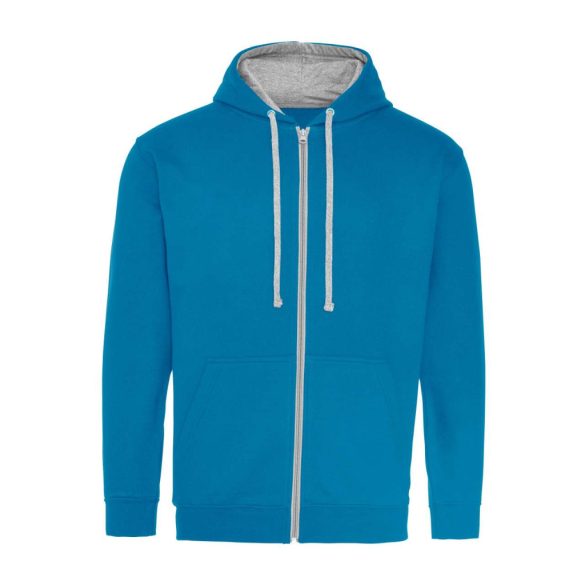 AWJH053 - Hanorac cu gluga - unisex - VARSITY ZOODIE [Sapphire Blue/Heather Grey]