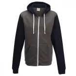 AWJH59-Hanorac-cu-gluga-unisex-RETRO-ZODIE-Charcoal-Gray-Oxford-Navy
