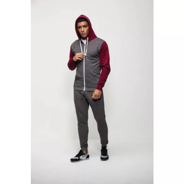 AWJH59-Hanorac-cu-gluga-unisex-RETRO-ZODIE-Charcoal-Gray-Oxford-Navy