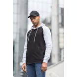 AWJH063-Hanorac-cu-gluga-unisex-BASEBALL-ZOODIE-Charcoal-Grey/Jet-Black