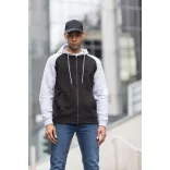 AWJH063-Hanorac-cu-gluga-unisex-BASEBALL-ZOODIE-Charcoal-Grey/Jet-Black