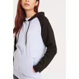 AWJH063 - Hanorac cu gluga - unisex - BASEBALL ZOODIE [Heather Grey/Jet Black]