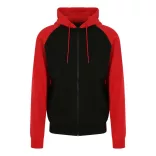 AWJH063 - Hanorac cu gluga - unisex - BASEBALL ZOODIE [Jet Black/Fire Red]